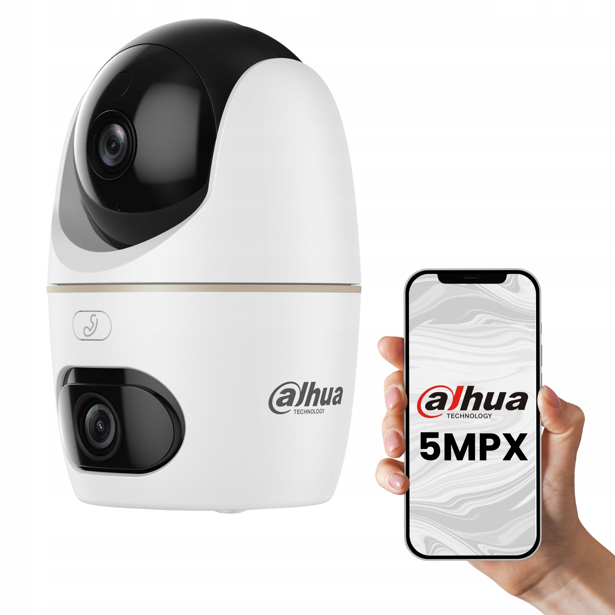 Dahua Kamera Hero Dual D1 H5F-5D Wifi Mikrofon Głośnik Rozmowa Dahua 5MPx