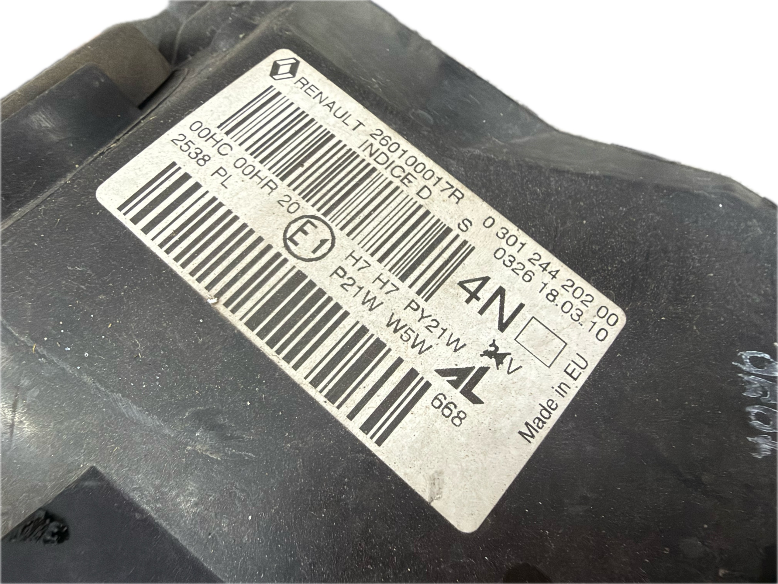 light right front RENAULT MEGANE III COUPE EUROPA 260100017R