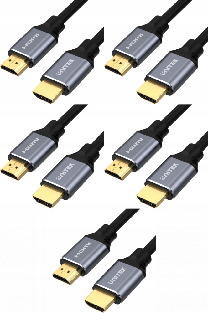 Kabel przewód Unitek C138W HDMI - HDMI 2m czarny x5