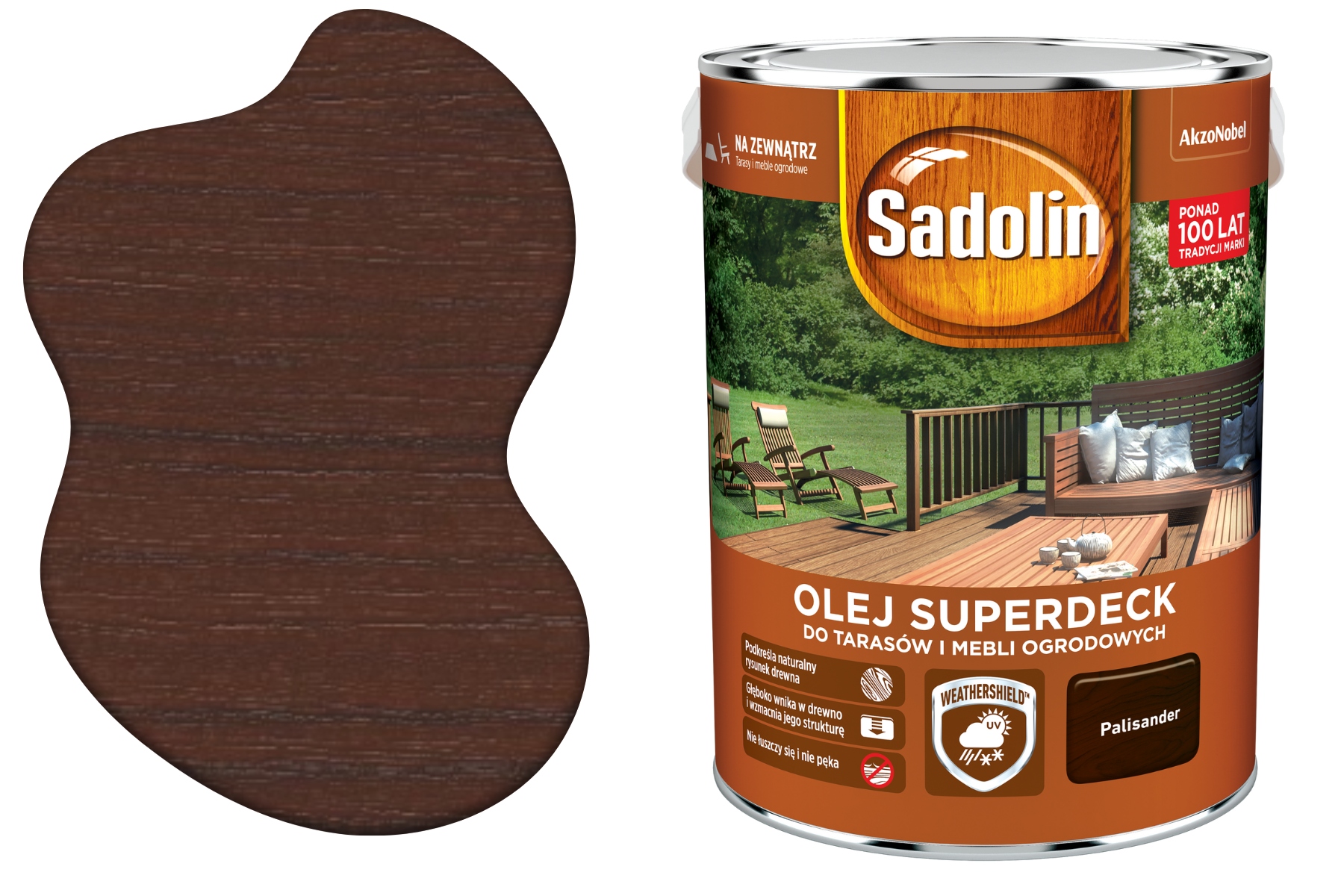 Olej do drewna Sadolin Superdeck palisander 5 l