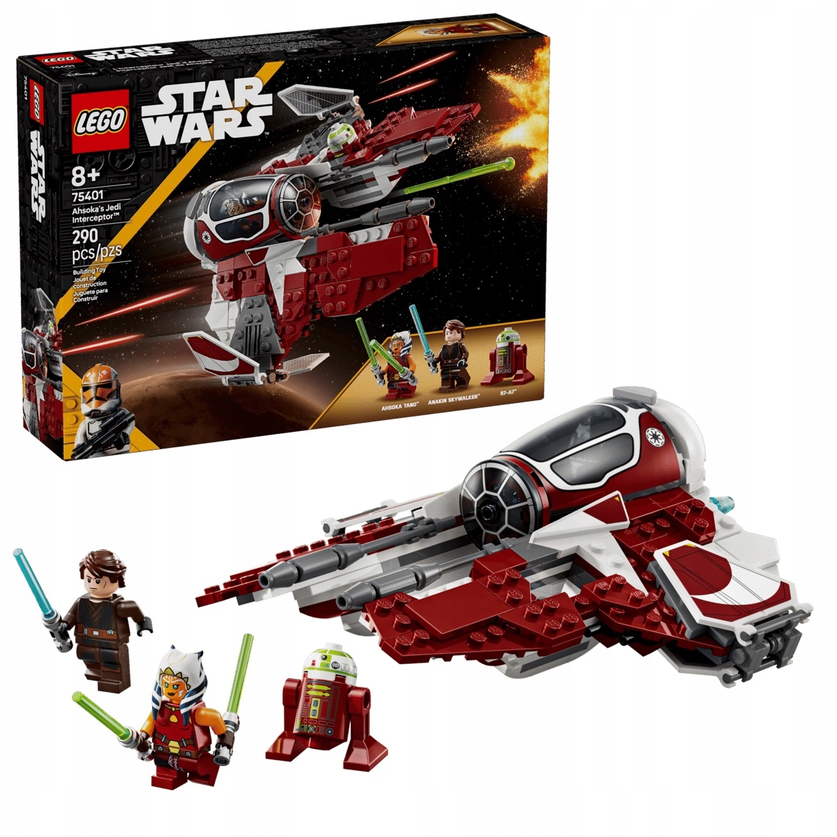 Lego Star Wars 75401 Ahsoka a stíhačka Jedi Interceptor