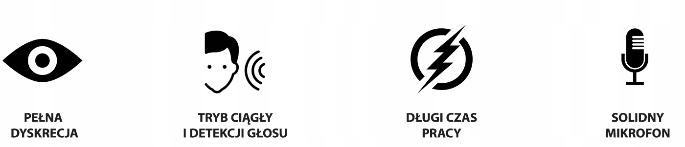 MINI DYKTAFON PODSŁUCH SZPIEGOWSKI 16GB Q1 Model Q1