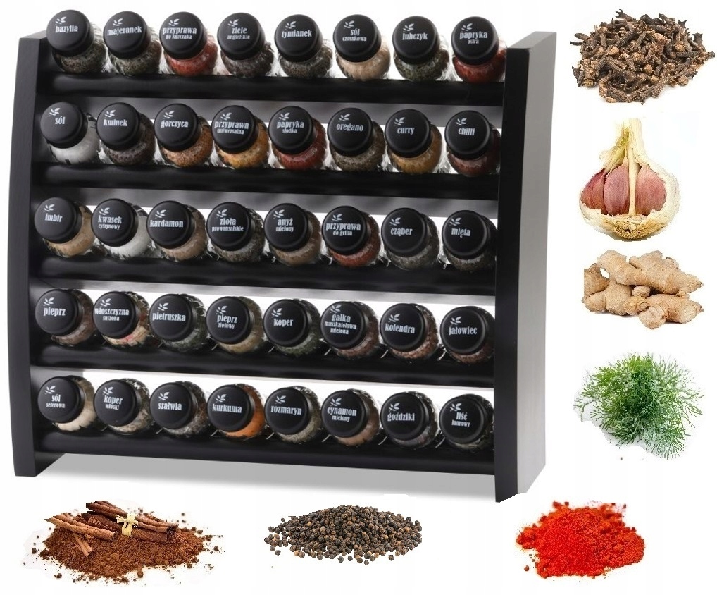 

Gald Półka Stojak Przyprawnik Zestaw Kpl 40 Black