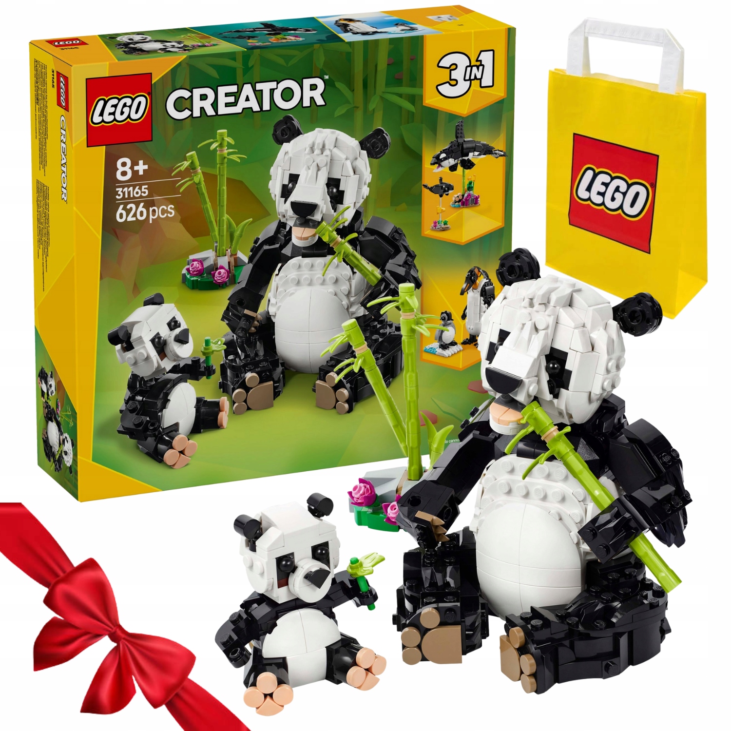 Zestaw Klocków Lego Creator 3 W 1 Dzikie Zwierzęta: Rodzina Pand 31165