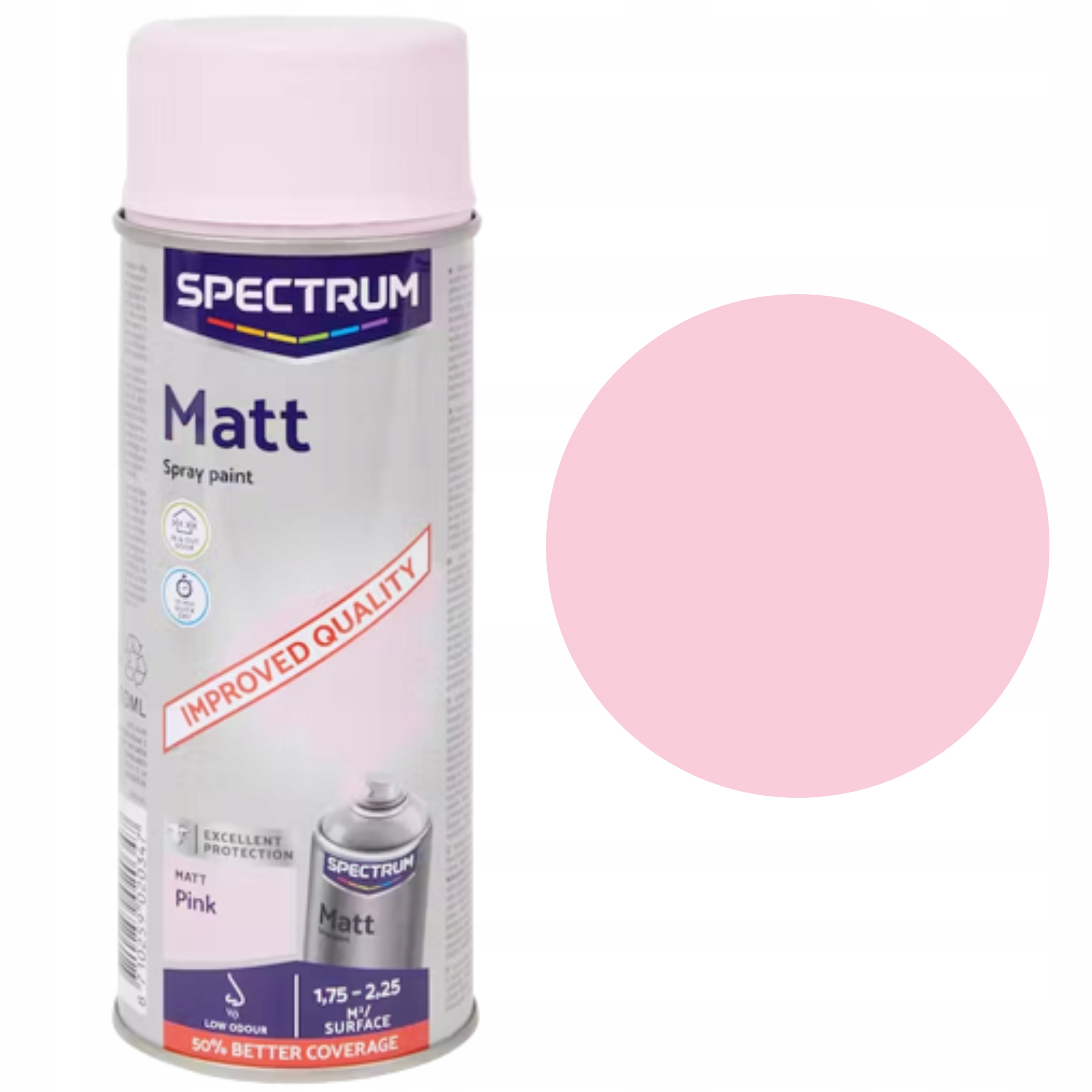 

Farba W Sprayu Różowa Matowa 400ML Drewno Metal