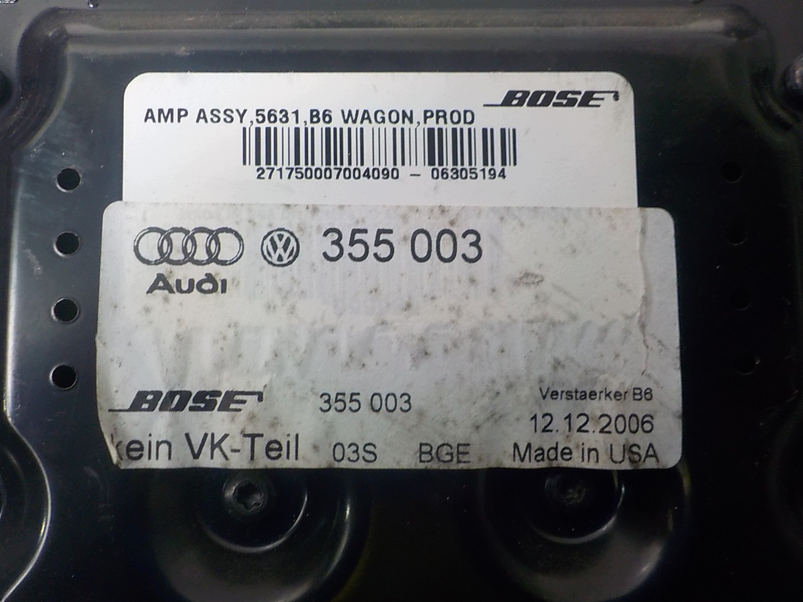 AUDI Verstärker 355003