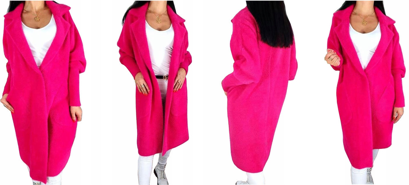 

Płaszcz Alpaka Długi Płaszczyk Wełna Kurtka XL