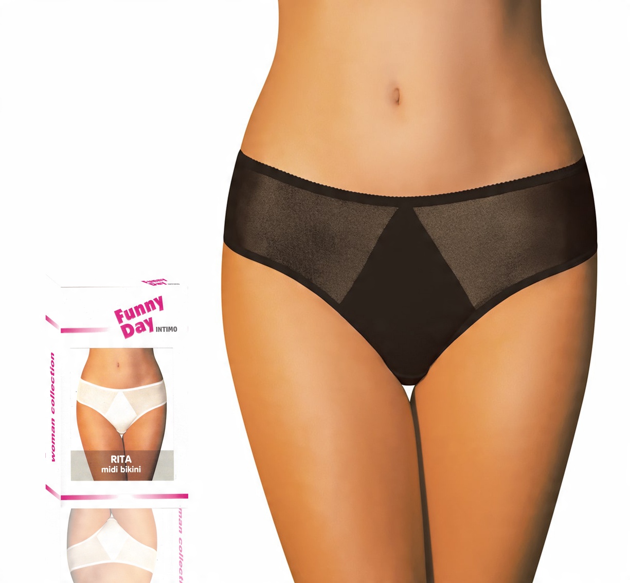 

Rita funny day Czarne midi bikini M