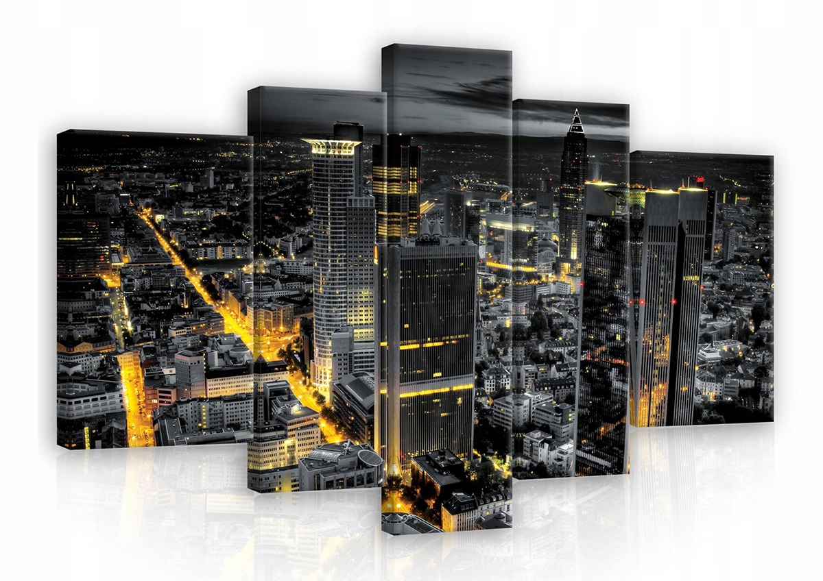 Obraz Na Plátne Canvas 170x100 Mesto Noc Panoráma Svetlo Pohľad