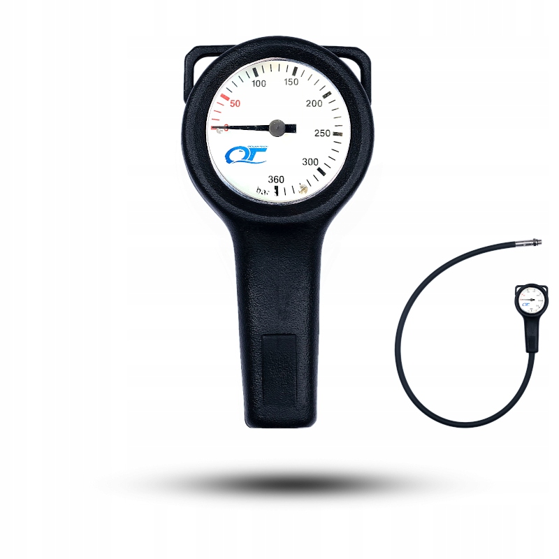 Potápěčský manometr O'tools 360 bar Ce Spg Large 63 mm hadice Hp 80 cm 130036/L