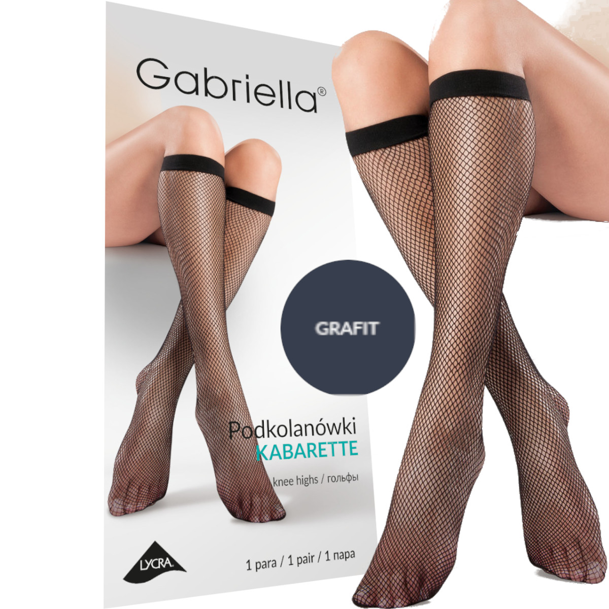 

Gabriella Podkolanówki Kabaretki grafit