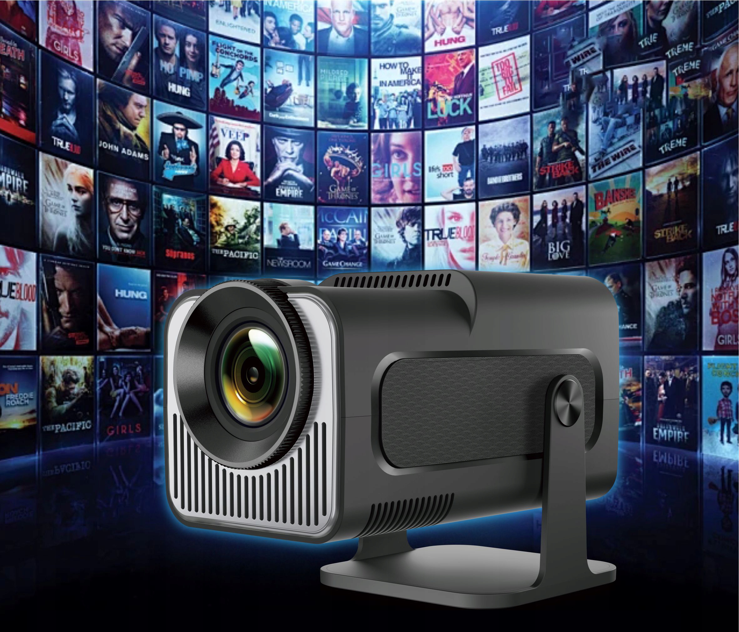 PROJEKTOR RZUTNIK HY320 MINI 2024 NOWA WERSJA PRZENOŚNY HD SMART ANDROID TV Marka bez marki