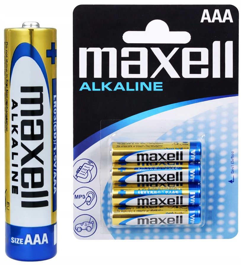Baterie Alkaliczne Maxell Aaa LR03 Paluszki 4 Szt