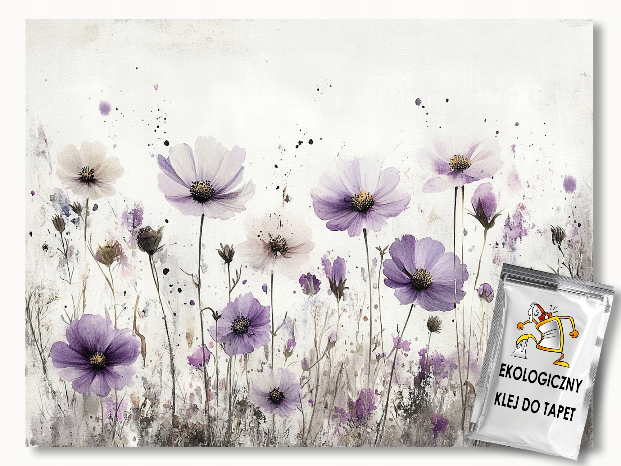 Vliesová fototapeta Natura Zahrada Fialové květy Kosmos 208x146 130g