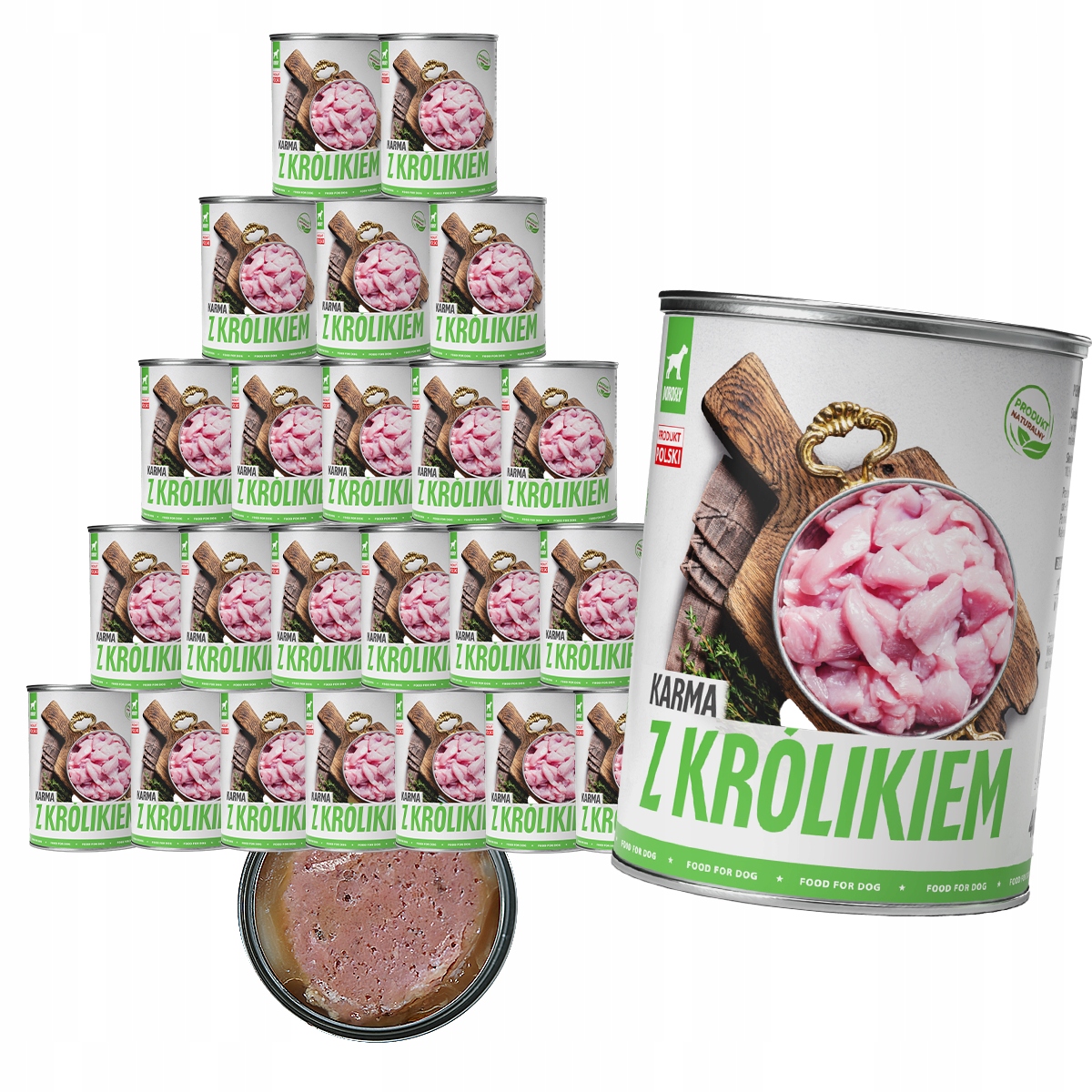 Levně Vlhké Krmivo Pro Psa TufTuf Plechovka s králíkem Set 24x400g