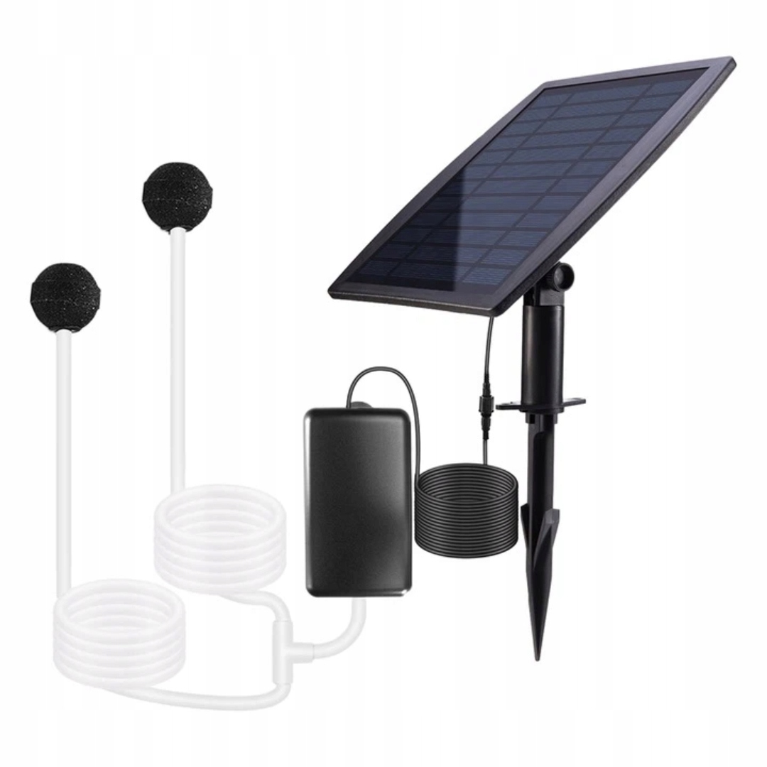 Solární Provzdušňovač Pro Rybník Akvárium 2200 mAh 3 Režimy Voděodolný