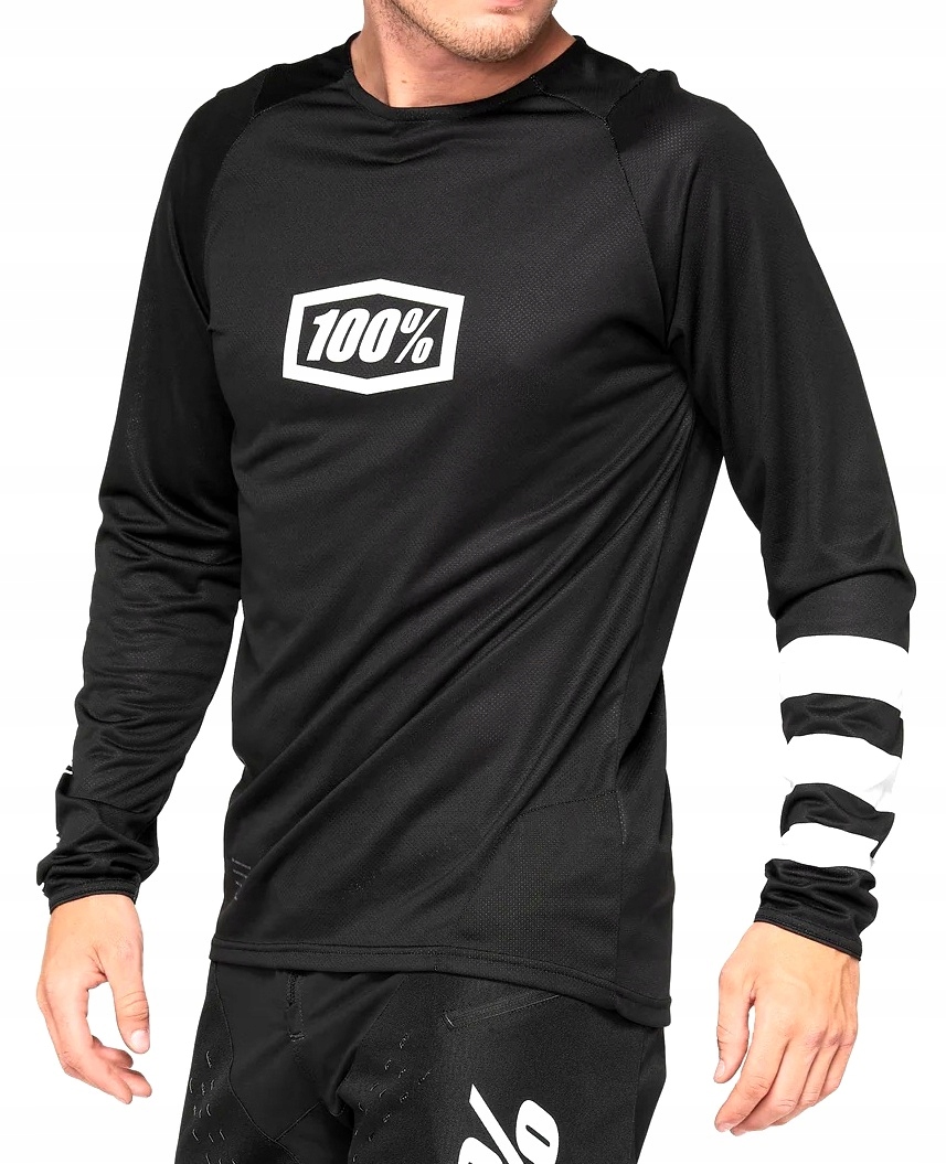 Koszulka 100% R-core Am Dh Black White M %%%%