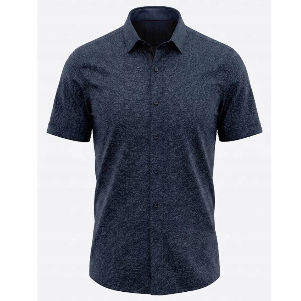 Ego Man košile pánská EKR-232-1 regular fit krátký rukáv 3XL tmavě modrá