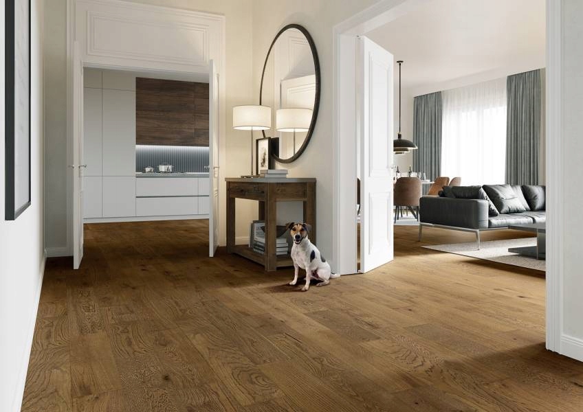 DREWNIANE Panele WODOODPORNE Barlinek DĄB Inga V4