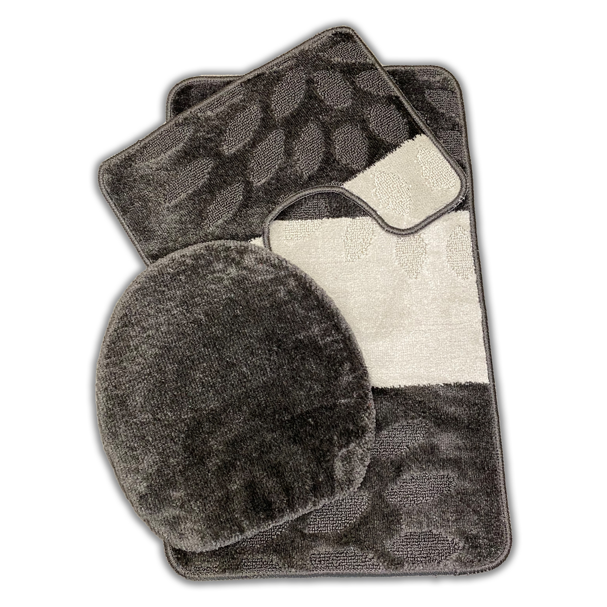 

Dywaniki łazienkowe 3-częsciowe podgumowane modne