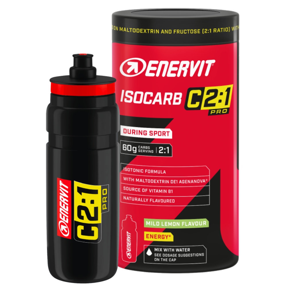 Enervit Isocarb C2:1 Pro 650g Jemný citronový nápoj lahev na pití bonus
