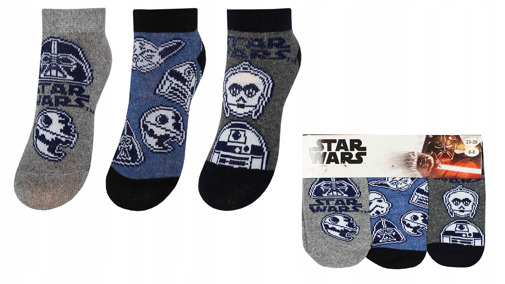 

Star Wars Stopki Dla Dziecka Skarpetki 3-PAK 23/26