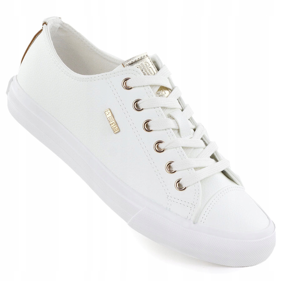 Dámské nízké tenisky z ekokůže, bílé Big Star RR274748 38