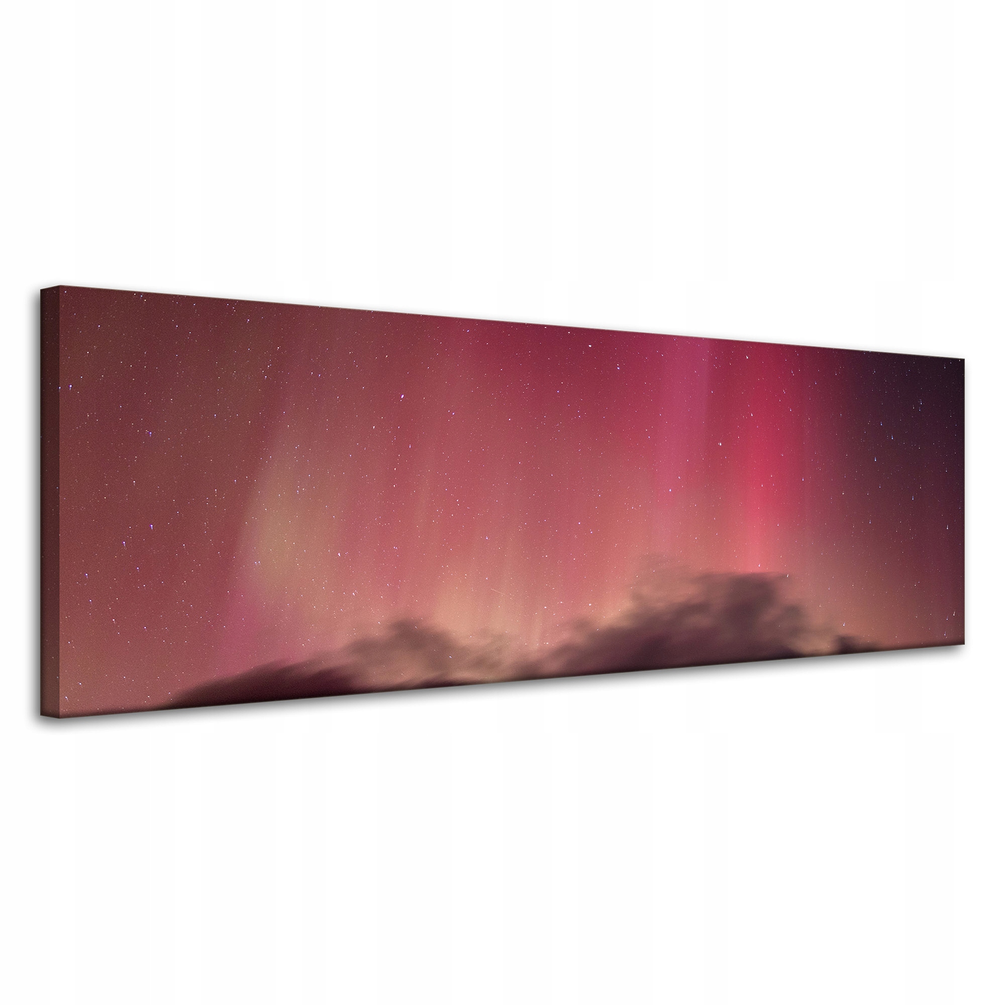 Obraz na plátně Vesmír Polární záře Červené nebe Astronomie 120x40