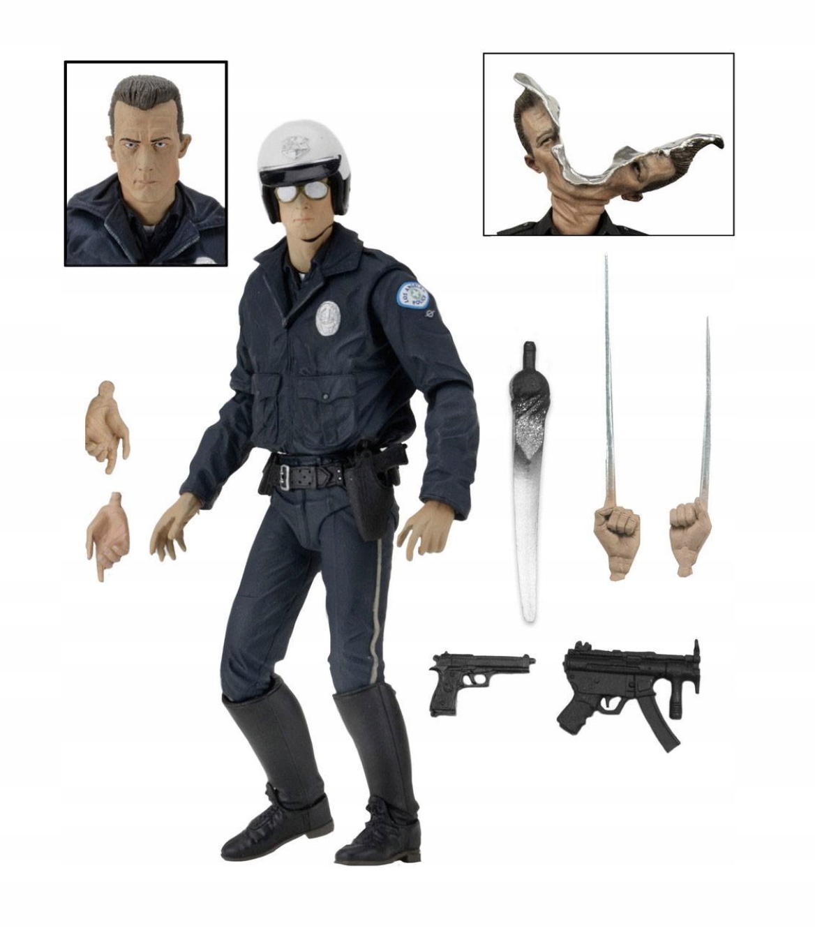 figurka Terminator t-1000 Verze Ultimate Motorcycle cop příslušenství 19 Cm
