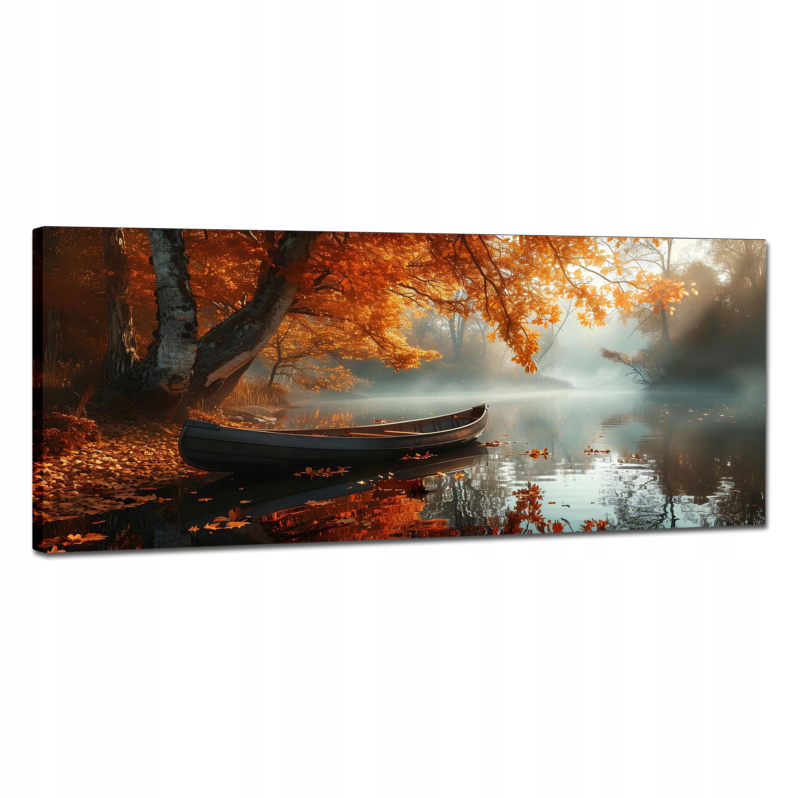 Obraz Na Płótnie Do Salonu Duża Panorama Pięny Widok Krajobraz Łódka 150x60