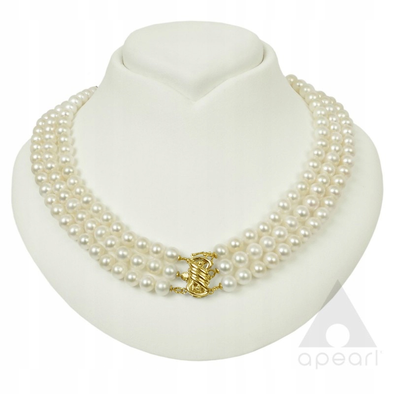 Náhrdelník Z Pravých Perel Se Zlatým Zapínáním
