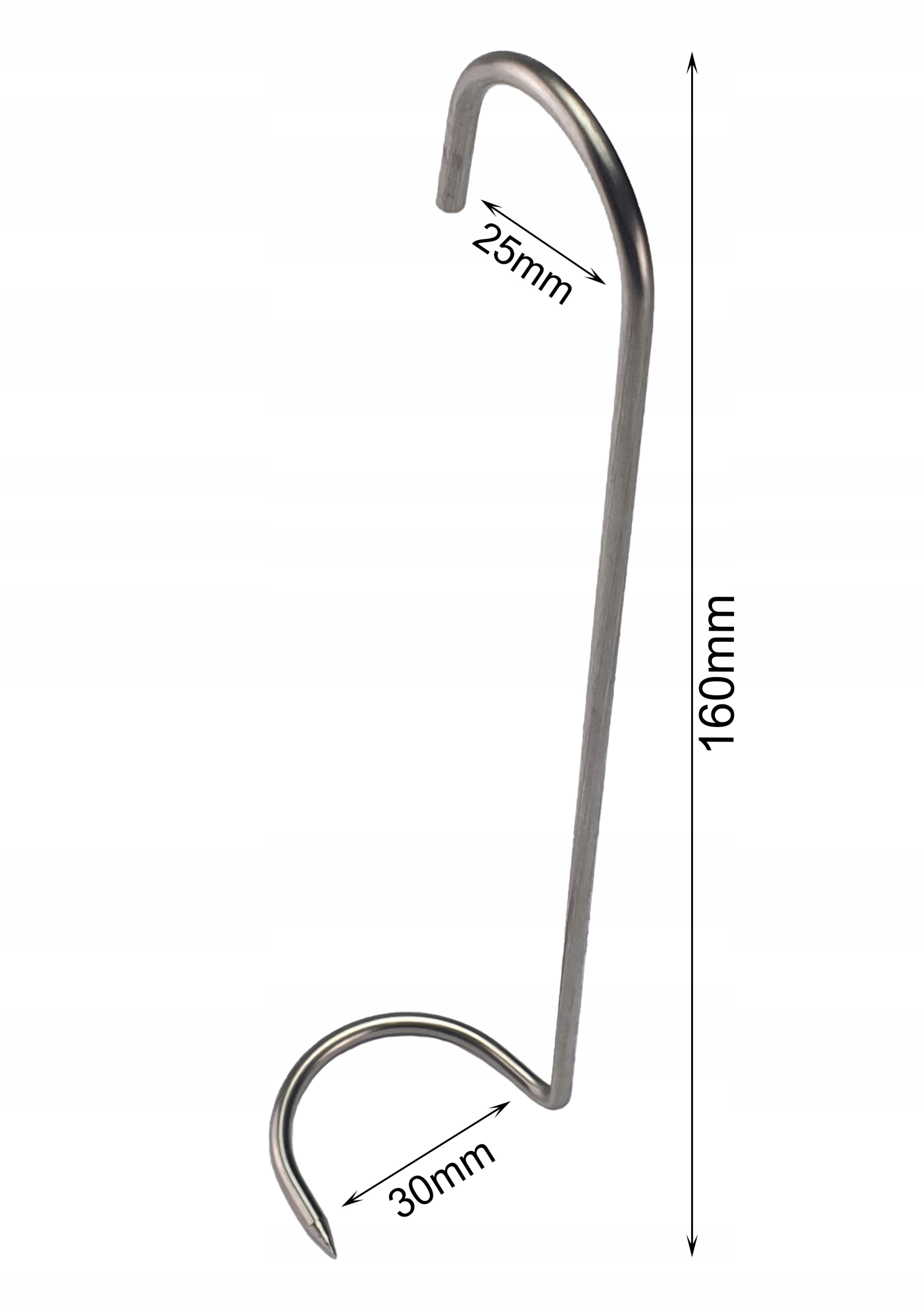W-316 Hak Haki do wędzenia ryb wkręcane 16cm INOX Producent inna