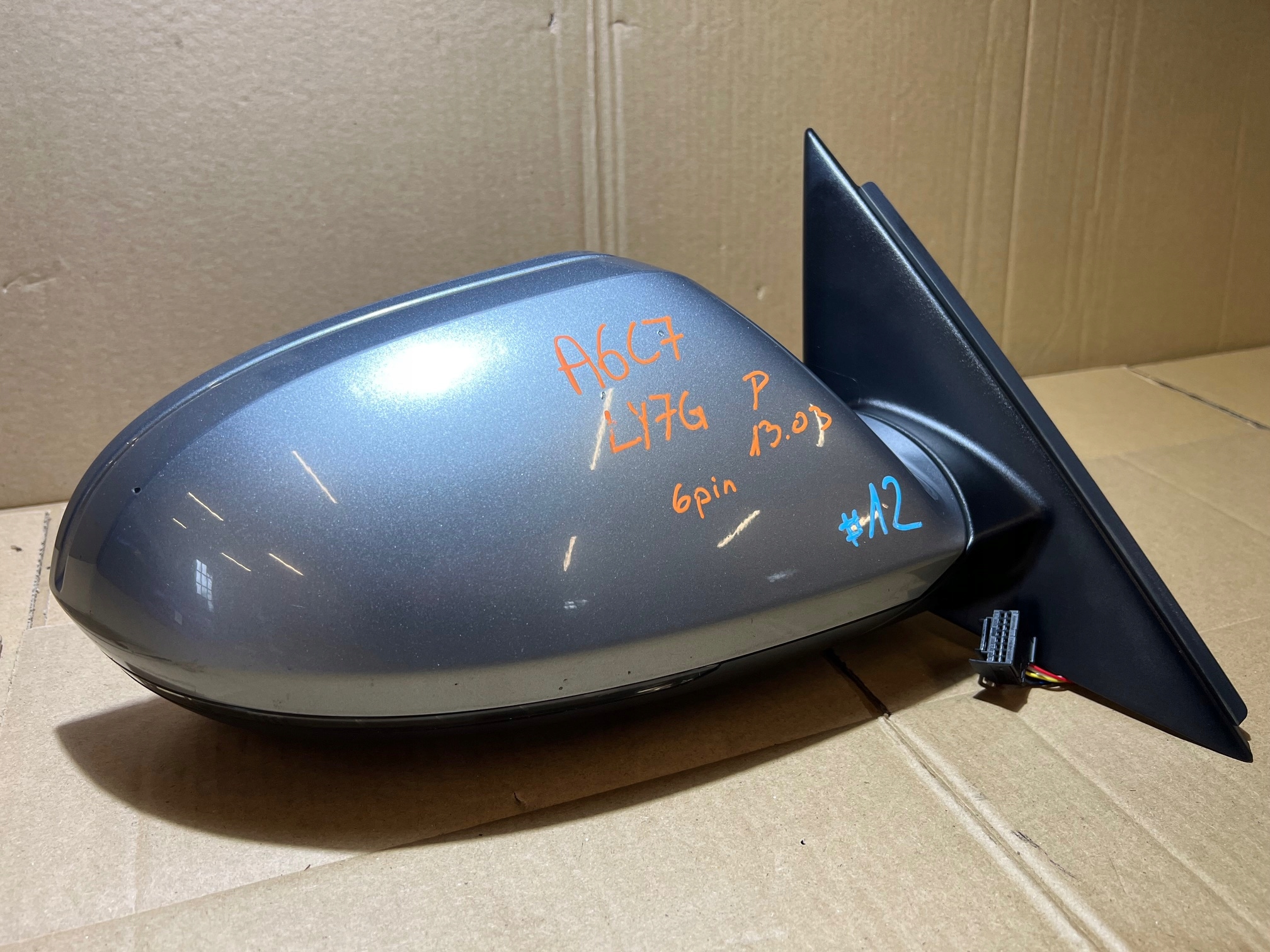 AUDI A6 C7 LY7G mirror right 6 PIN UK