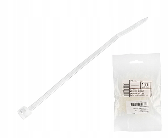 

Opaska KABLOWA/16CM/2,5MM /100SZT/BIAŁA