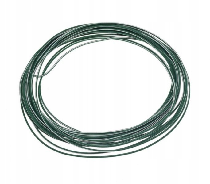 PRZEWÓD INSTALACJI 0,75mm ZIELONY/BIAŁY 10 METRÓW