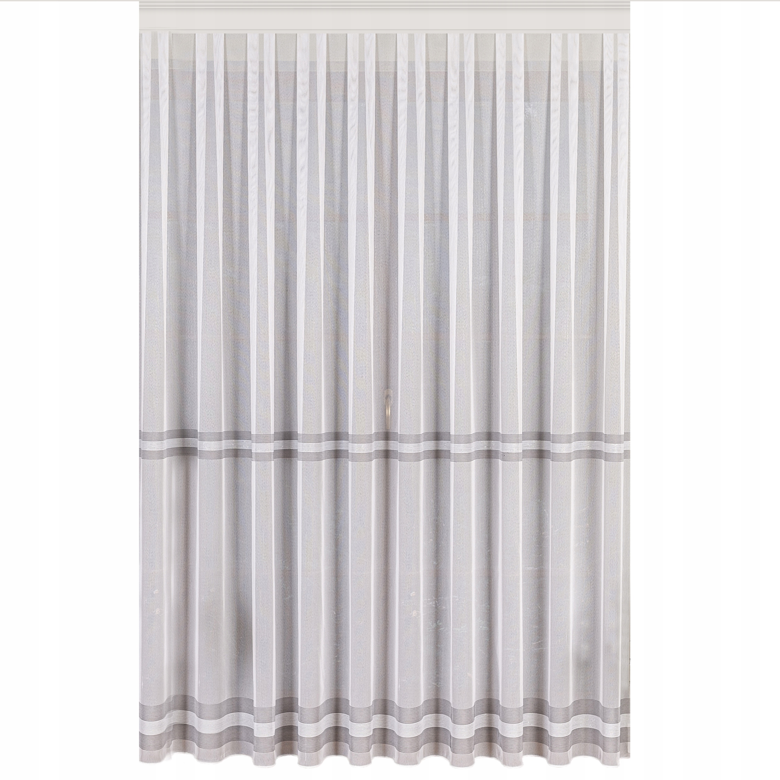 Hotová Záclona Bílá Fantazijní S Leskem Olověná Páska 900x250 Obývacího Pokoje