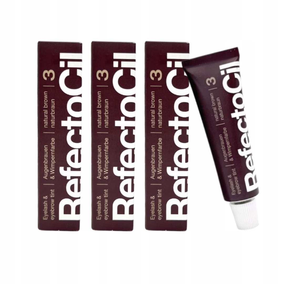 Sada Refectocil Henna gelová na obočí a řasy 3.0 hnědá 15 ml x 3