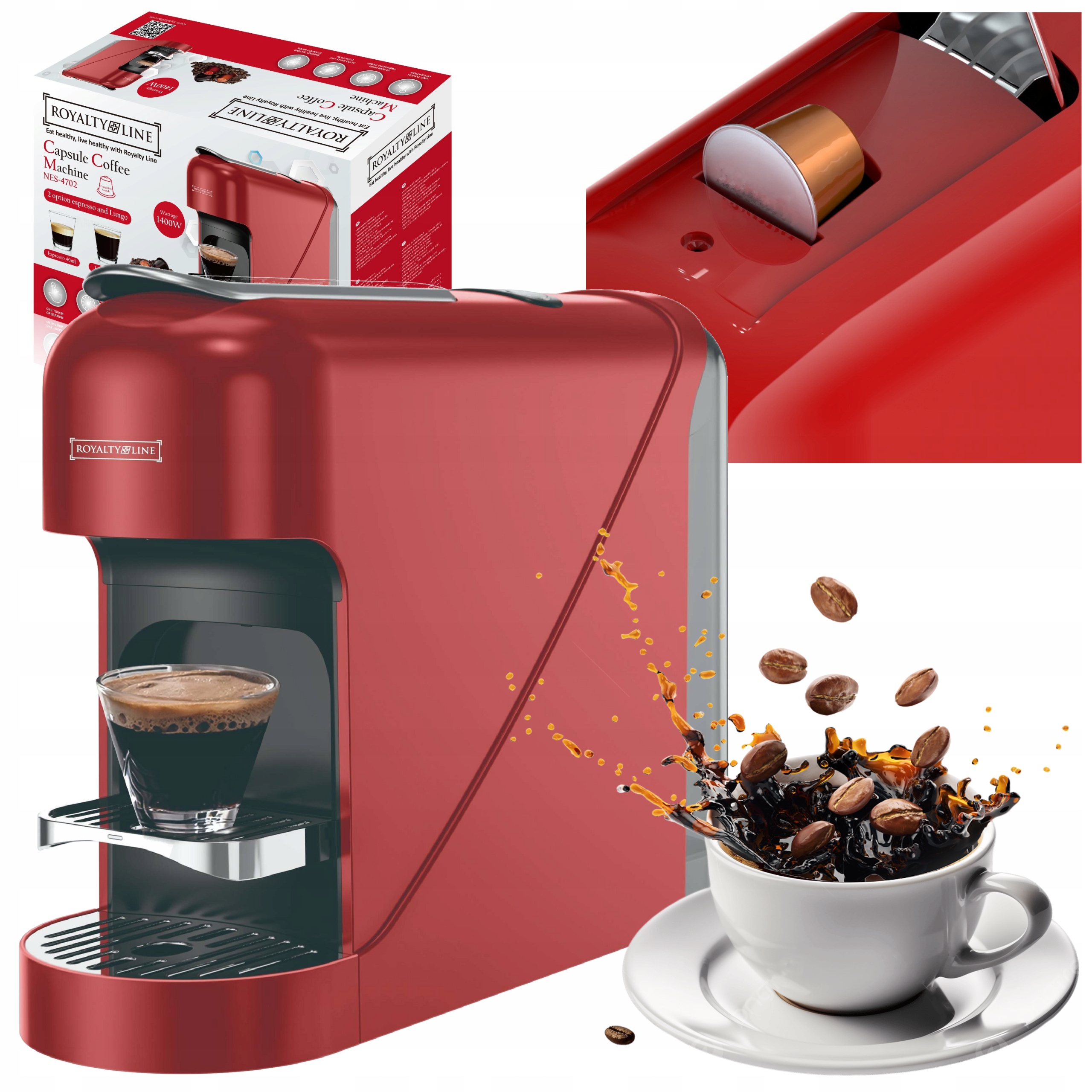 Uniwersalny Ekspres do Kawy na Kapsułki Nespresso 900ML