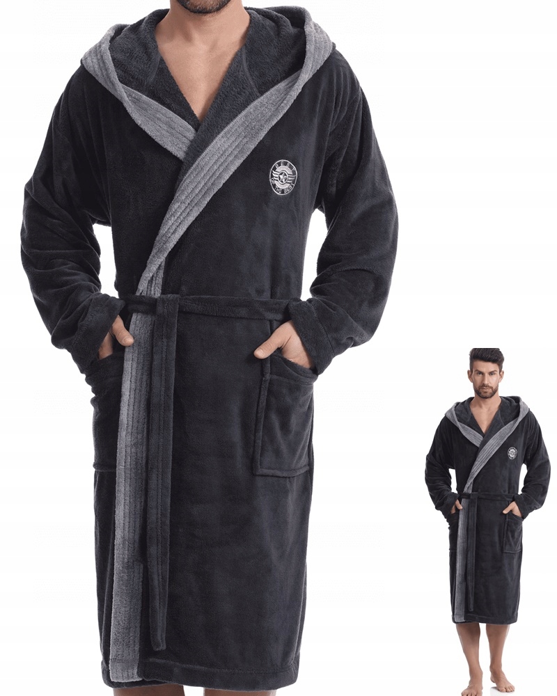 Pánský Župan L&L George M 46 tmavě šedý