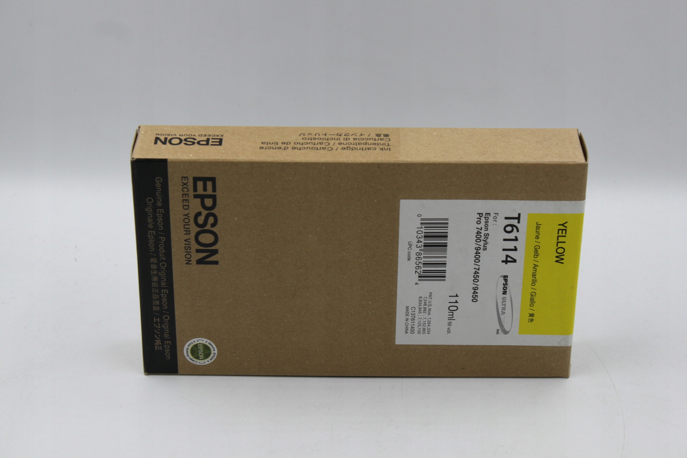 Epson T6114 C13T611400 C13T566400 inkoust žlutý 16/19 originál