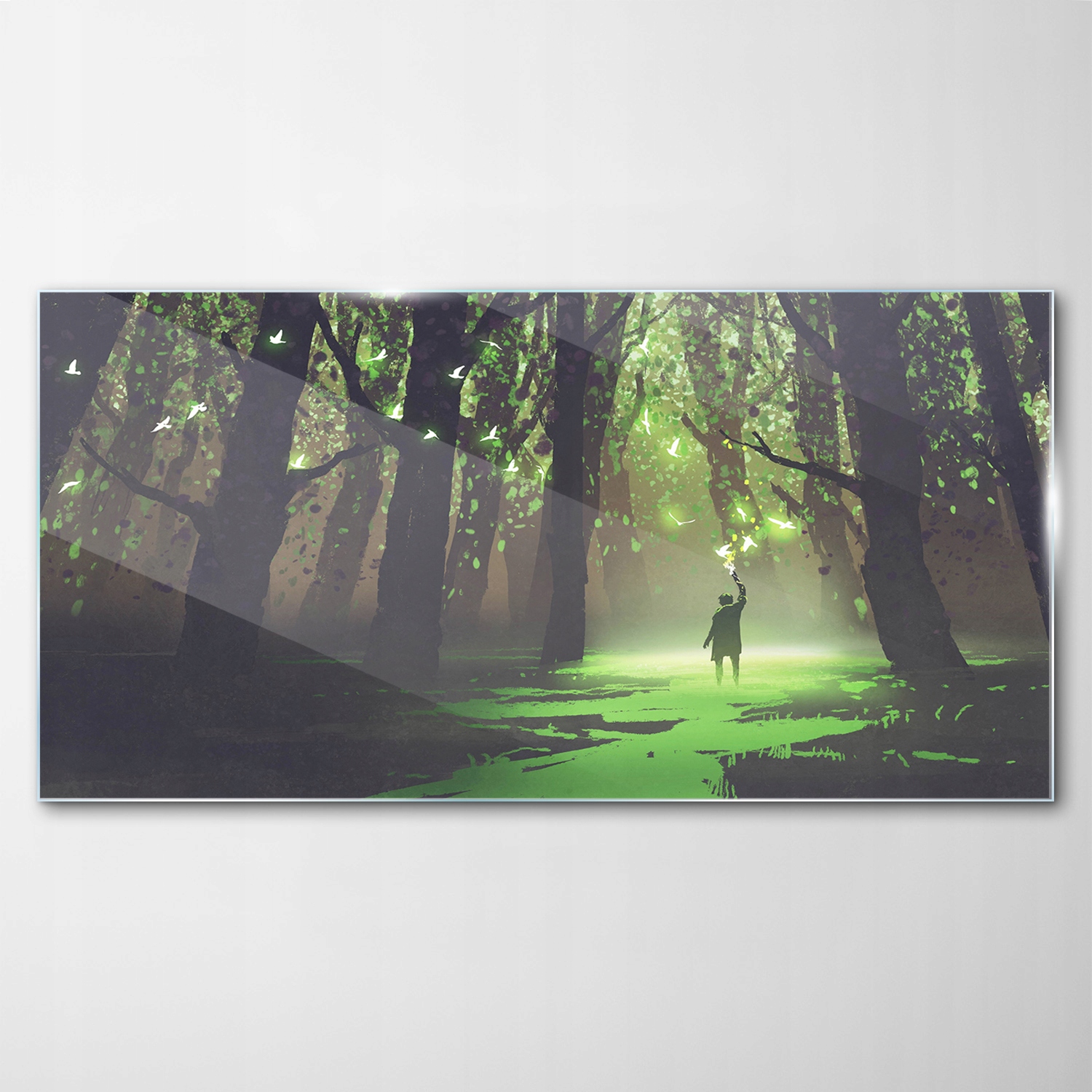 

Hartowany Obraz Szklany Fantasy Pochodnia 140x70