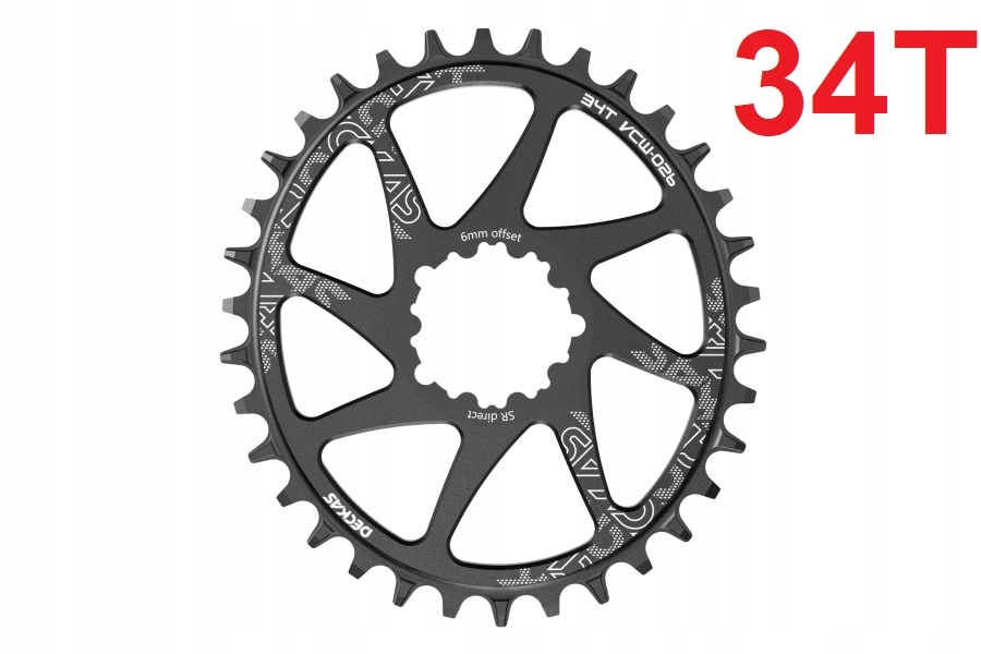 Zębatka Ovalna Direct mount Deckas 34T Offset 6mm Sram Eagle XX1 X01 Gx
