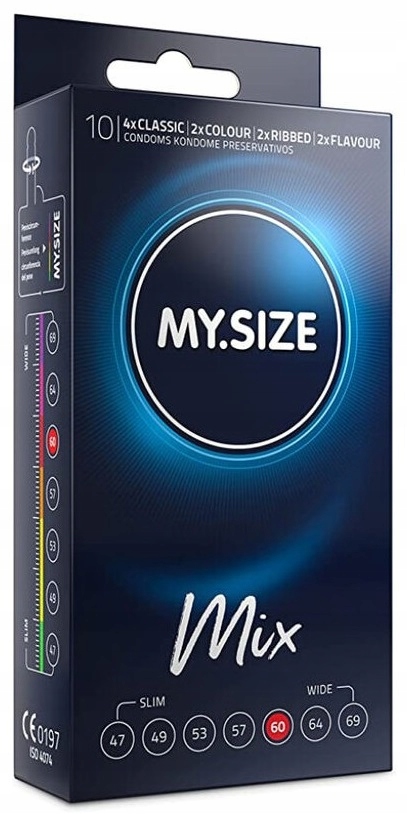 

My.size MIX 60 mm prezerwatywy Dopasowane 10 szt.
