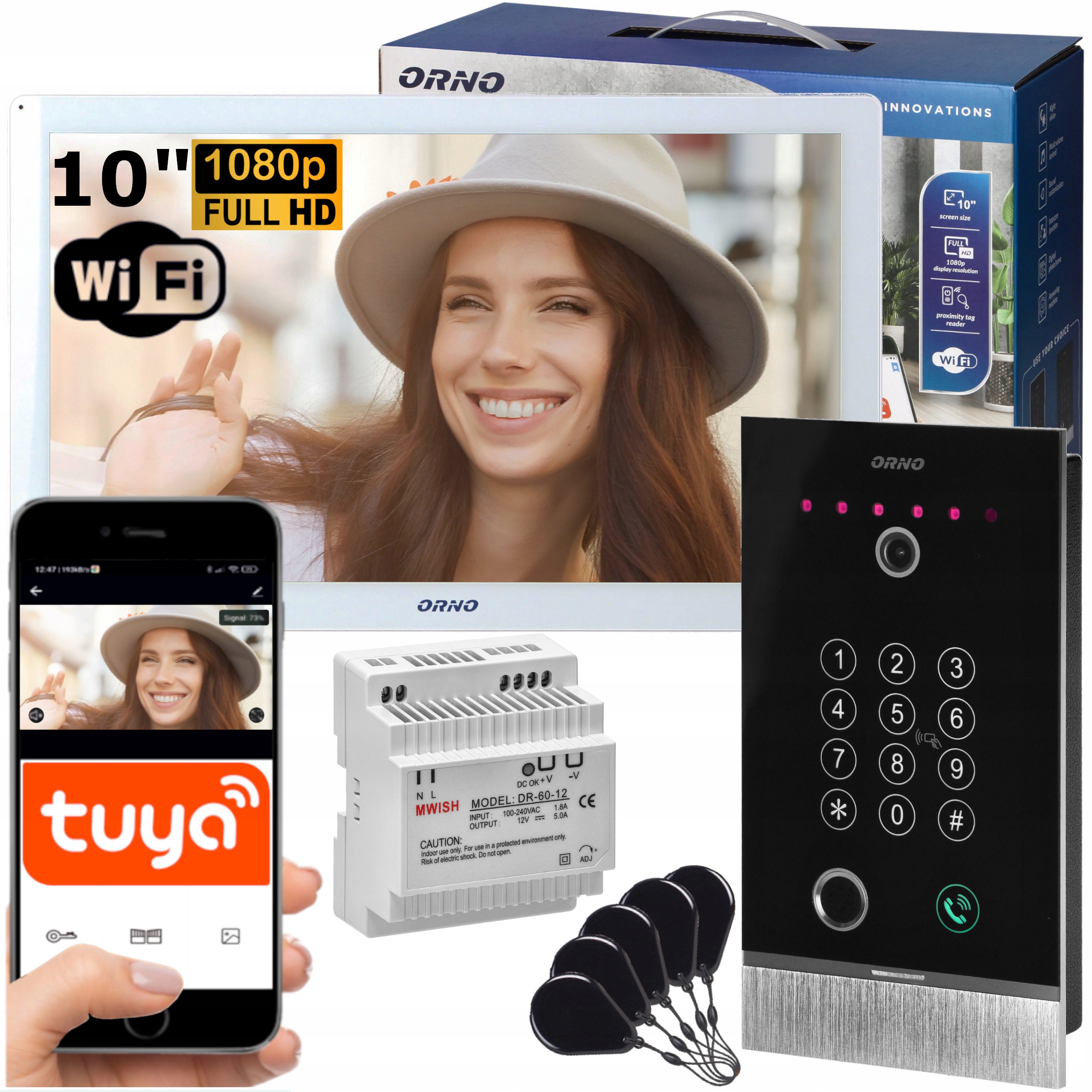 

Wideodomofon Wifi Full Hd 10" Podtynkowy Aplikacja