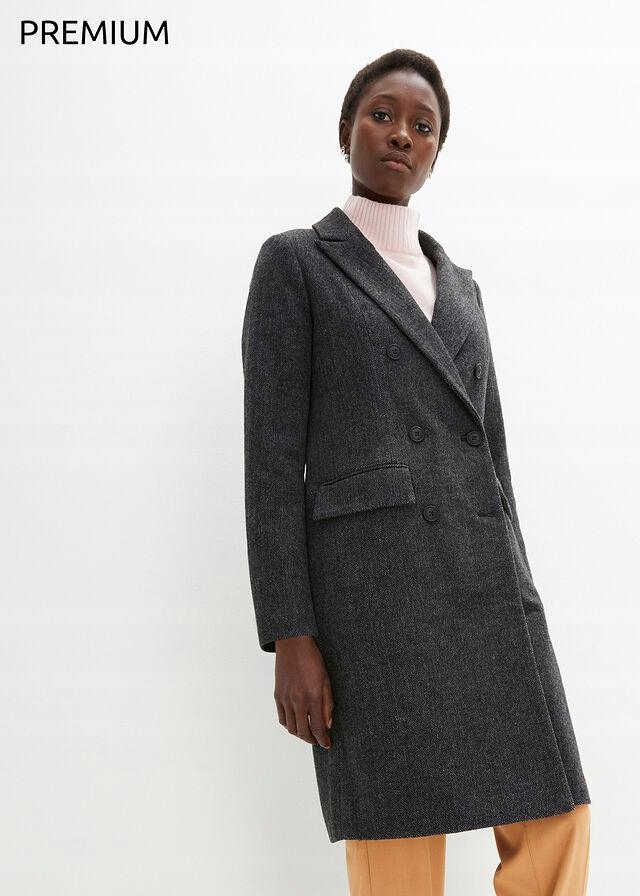 40 Bonprix PŁASZCZ W JODEŁKĘ ise Kolor szary