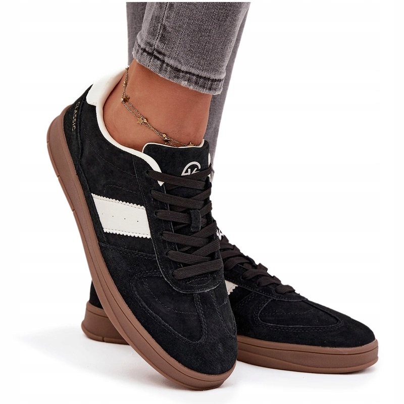 Dámské Semišové Šněrovací Tenisky Nízké Vinceza 14029 Černé 40