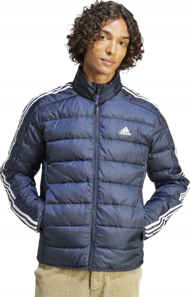 Pánská Bunda Adidas Essentials 3-STRIPES Light Down Tmavě Modrá IK3205 vel. S