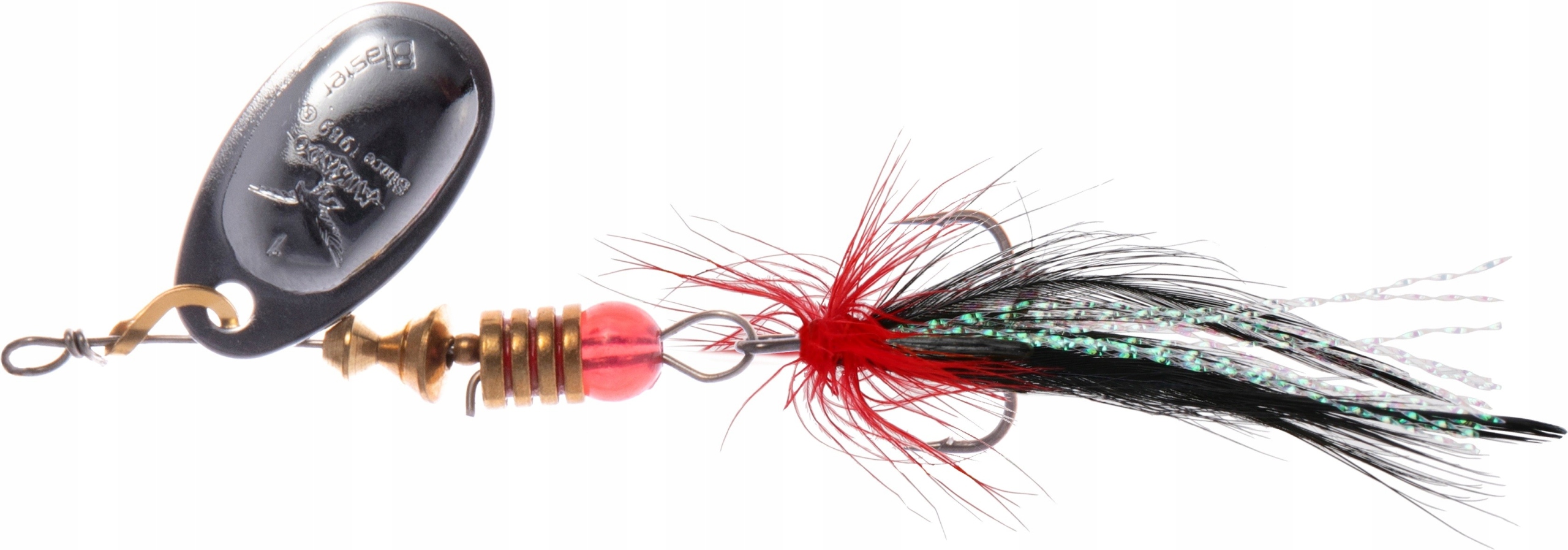 Błystka obrotowa Mikado Blaster z chwostem 2 4g srebrna PMBC-OBL-2-S