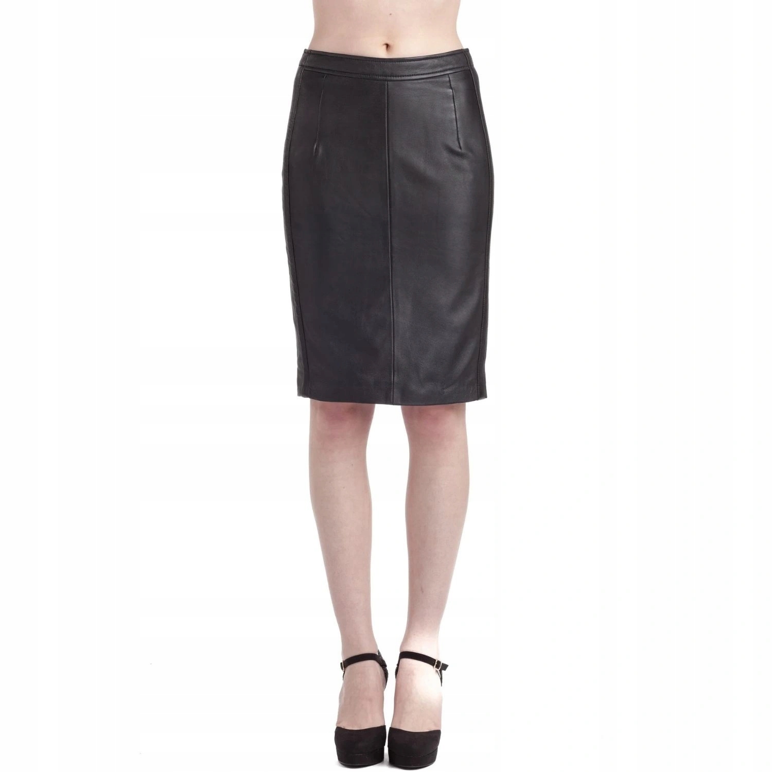 Sukně Chyston dámská kožená černá rovná pouzdrová vel. 34 Xs