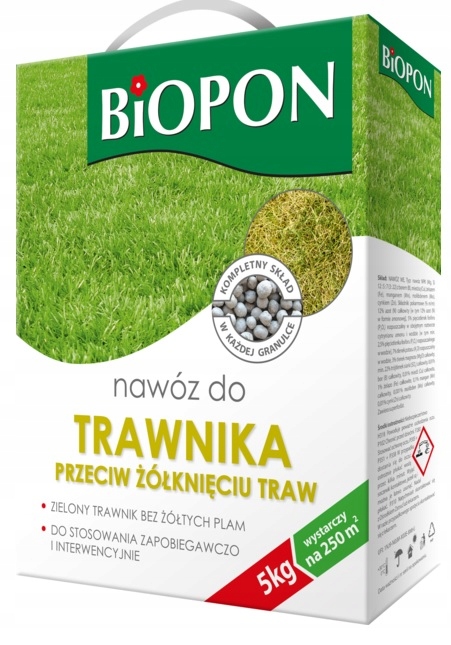 Trávníkové hnojivo proti žloutnutí granulát 5 kg